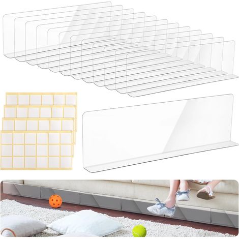 12 protections transparentes pour sous-canapé, bloque-jouets pour étag (1/5)