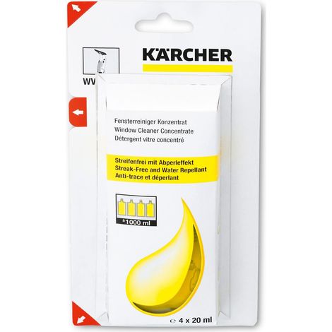 Karcher Crystal Window Cleaner Detergent WV50 – 4 x 20ml Pack for Window Cleaning Machines (1/5)