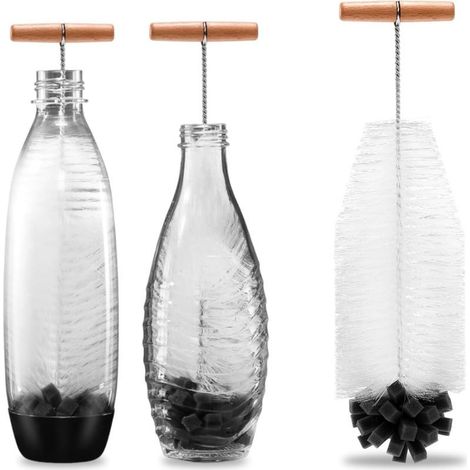 Goupillon Bouteille, Brosse Dense pour Biberon, Gourde en Verre et Bouteilles Étroites, Nettoyage Profond sans Rayures ni Résidus, Séchage Rapide & Poignée Ergonomique Certifié (1/5)