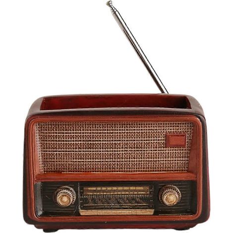 Blumentöpfe aus Kunstharz in Form von Radios und Fernsehern, Pflanzenornamente, dekorative Behälter.
