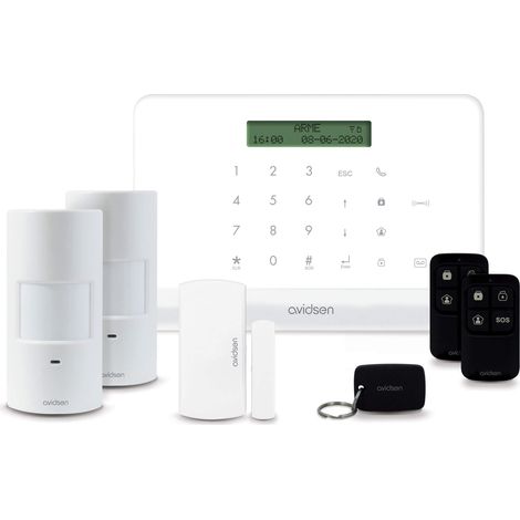 Kit de protección de alarma inalámbrico con detectores de movimiento/apertura HomeSecure - Avidsen - 127055