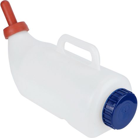 Biberon de 4 L pour veaux avec poignée et tétine amovible - Accessoire d'alimentation pour le bétail (1/5)