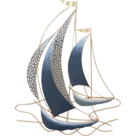 Signes Grimalt Aplique Metal Adorno Pared  Adorno Pared Veleros Apliques Metal Azul 4x46x60cm 36381