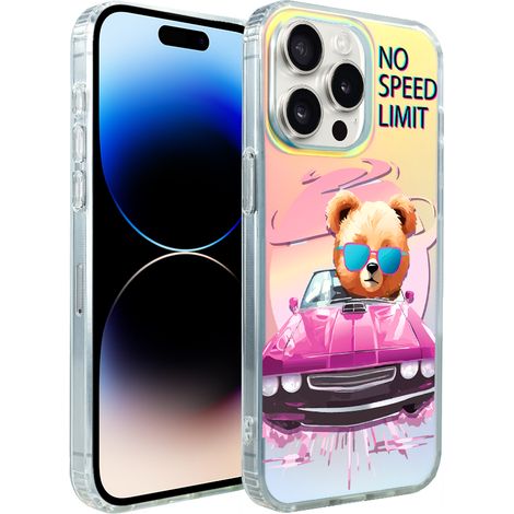Coque iPhone 14 Pro ibizu California Sunset avec MagSafe, couleur changeante, voiture rose (1/5)