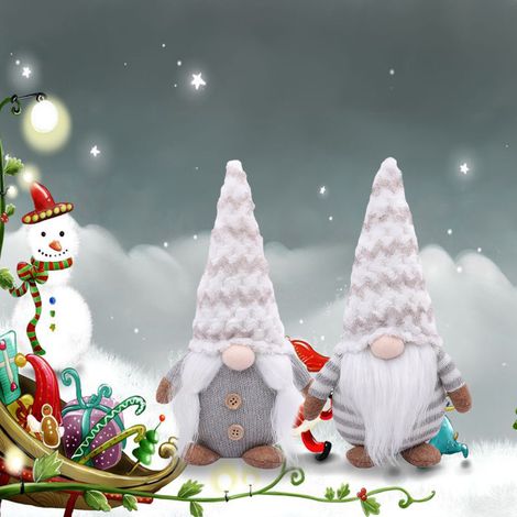 Poupée de Noël Style Nordique Décoration pour Sapin Cadeau Fête Maison (1/5)