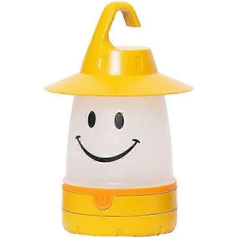 1 Lanterne LED, visage souriant, crochet suspension, lumière douce, chambre enfant camping (1/5)