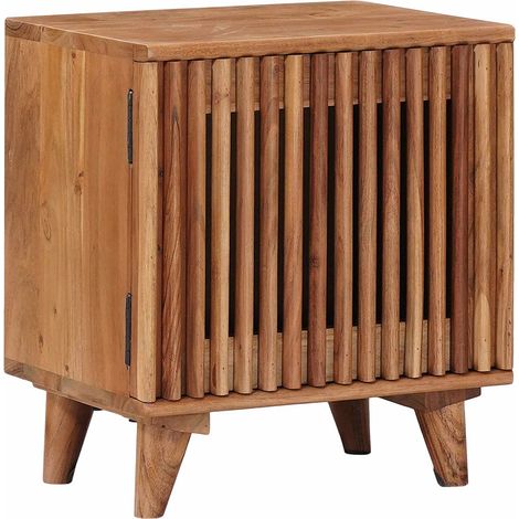 vidaXL Comodino a muro fatto a mano Marrone Teak 40 x 30 x 45 cm