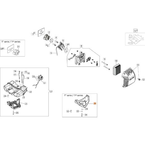 Piede ORIGINALE OLEOMAC per unità motore BC 300 D 61170041R