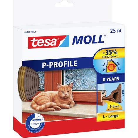 tesa P-Profil 05391-00101-02 Dichtband tesamoll® Braun (L x B) 25 m x 9 mm 25 m
