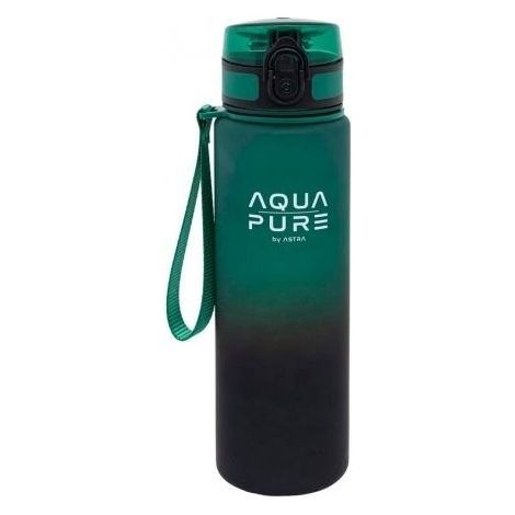 Bouteille Aqua Pure verte/noire 600ml astra