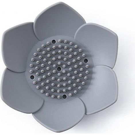 Set mit 1 Seifenschale und Silikon-Auffangschale, selbstabtropfende Seifenschale für einfache Reinigung, rutschfest, hält Seife trocken und sauber (1/5)