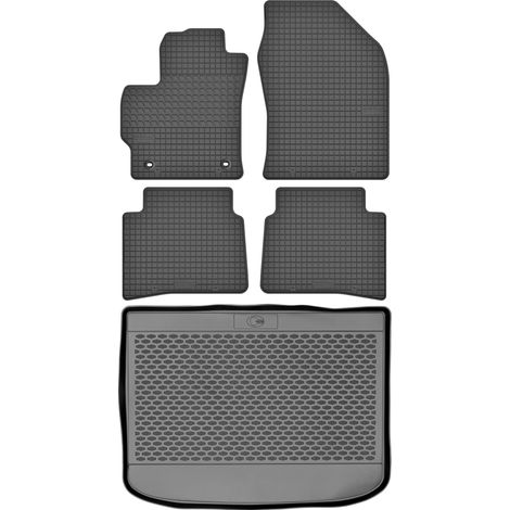 Toyota Corolla XII Hatchback a partir de 2019 SET - Alfombrillas de goma para coche + alfombrilla para maletero (1/5)