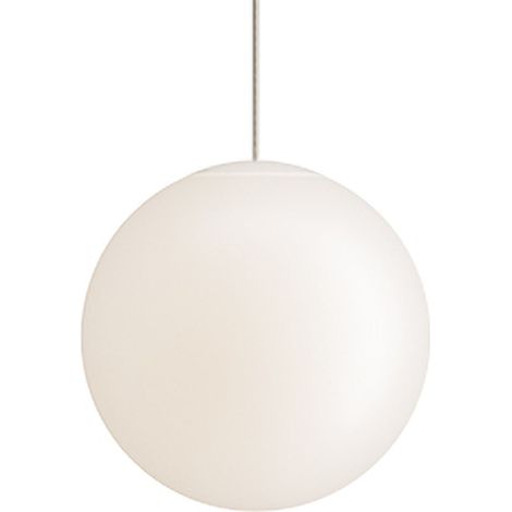 Sferis Lampada a sospensione Sfera in vetro opale satinato, montatura in policarbonato, diametro 25 cm, altezza totale 315 cm, design minimalista
