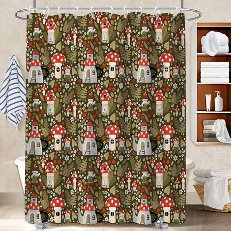 Rideau de douche imperméable en polyester 180x180 pratique bâche de douche pour nouvelle déco pour la rentrée (1/5)
