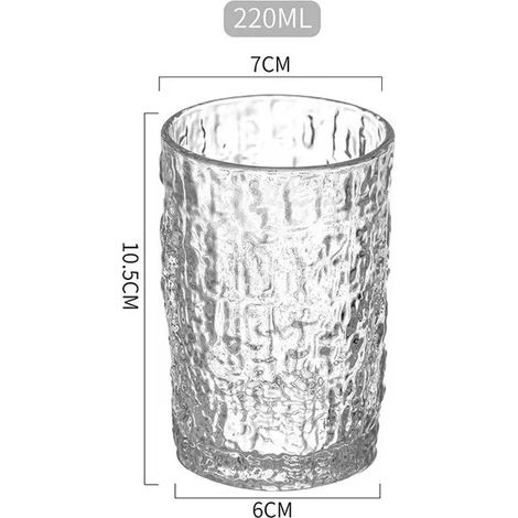 Verre en verre, Verre sans plomb Résistant au chaud et au froid, Thé Jus de fruits Lait Vin (1/5)