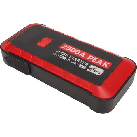Démarreur de Batterie de Voiture, Batterie de Démarrage, Démarreur de Voiture, écran LCD Portable, Démarreur de Batterie de Voiture avec 2500 A, 25 800 MAh, Charge Rapide USB (1/5)