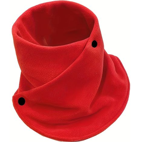 Cache-cou élégant à pression épais pour femmes et hommes - Beige/Noir/Blanc/Marron, chaleur hivernale, col souple coupe-vent, sans taille (1/5)