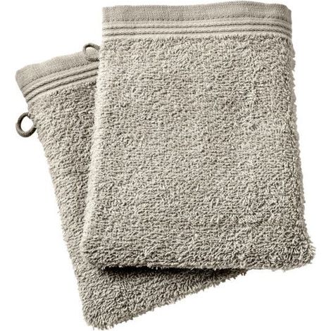 Gants de toilette - COTON PUR - Spa - 15 x 21 cm - 400 g/m² - 100% coton (lot de 2) (1/5)