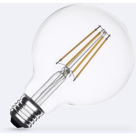 Bombilla Filamento LED E27 Casquillo Gordo 8W 1055 lm G95 No Flicker 2700K Blanco Cálido