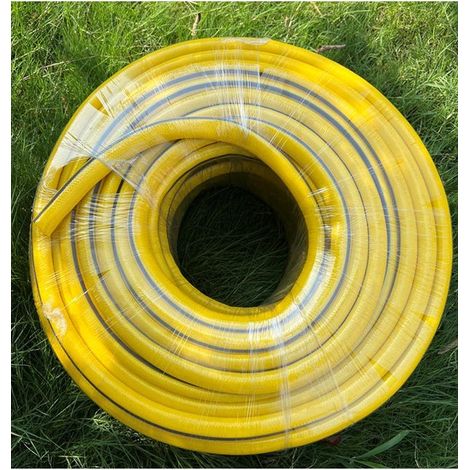 Tuyau d'arrosage souple en PVC jaune de 5 mètres pour l'arrosage du jardin et le lavage de la voiture, universel pour toutes les saisons (1/5)