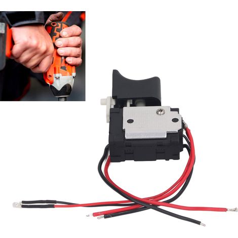 Interrupteur de perceuse universel 0762, compatible avec les interrupteurs de perceuse au lithium avec voyant lumineux, 7,2-24 V. (1/5)