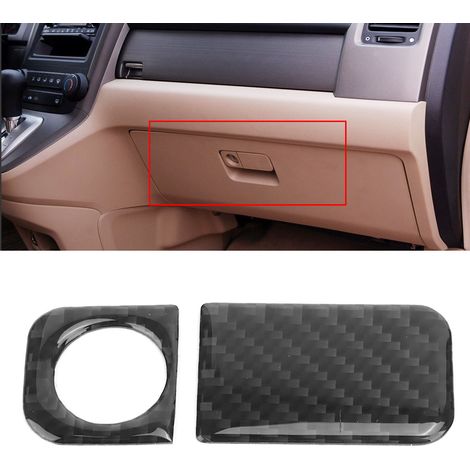 Lot de 2 poignées de boîte à gants en fibre de carbone souple, compatibles avec Honda CRV CR V 07-11 (1/4)
