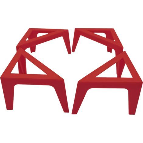 Trépied de support de peinture, 4 pièces, support en toile-Rouge