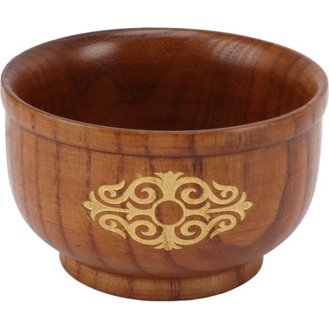 Bol en Bois de Riz en Jujubier Anti-Brulure, Élégant et Exquis, Type Or Platine pour Cuisine (1/5)