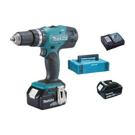 Taladro atornillador percutor a batería DHP453RFE MAKITA