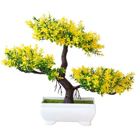Bonsai - Arbre De Pin Artificiel En Plastique - Décoration Intérieure Et Extérieure - Pour Bureau Étagère Ou Jardin - 1 Pièce (1/5)