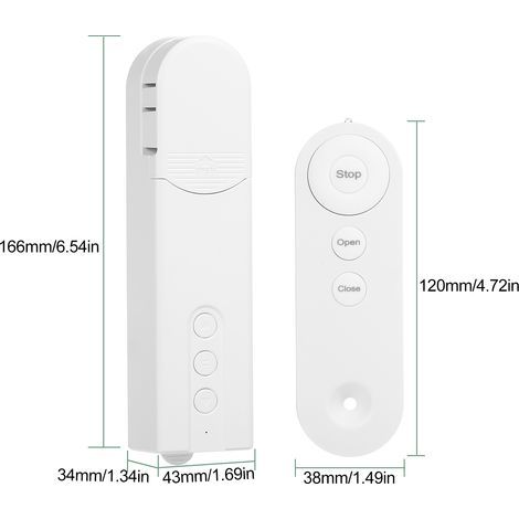 Stores motorisés : moteur d'entraînement, commande ZigBee, chaînette intelligente, commande par application, minuterie programmable avec télécommande. (1/5)