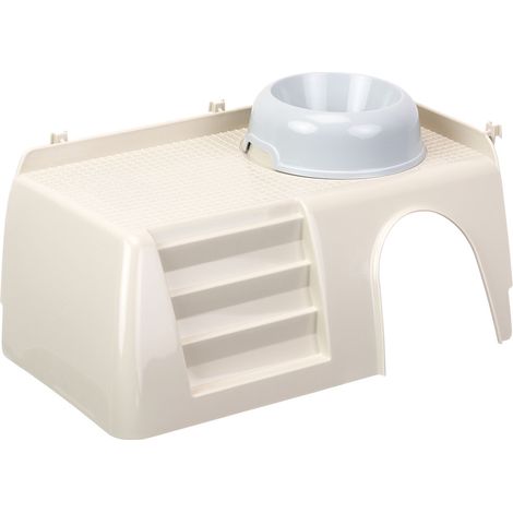 Ferplast PUB 3252 Maisonnette en plastique pour cage Cavie 100 Deluxe et Rabbit 140. Variante PUB 3252 - Misure: 42 x 25 x h 16.5 cm -