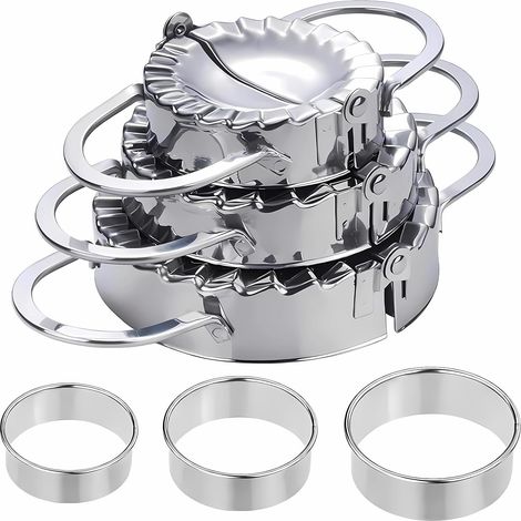 Ravioli Maker et Moulle Ravioli Inox, 6 PièCes Acier Inoxydable Kit Ustensiles Raviolis,Ustensiles de Cuisine, Outils de PâTisserie (3Pcs)