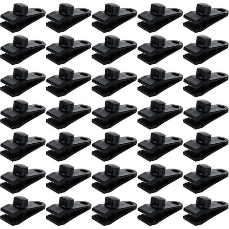 Lot de 30 Clip de Bâche Tente, Pince pour Bâche de Verrouillage, Pince pour Bache Pince pour Auvent Fixation Bache Tarp Caravan Housse Couvertures de Piscine (1/5)
