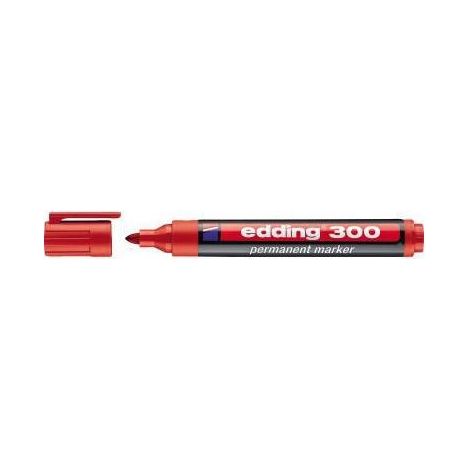 Edding 300 4-300002 Permanentmarker Rot wasserfest: Ja