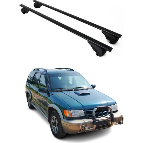 OMAC Barres de toit pour Kia Sportage mk1 JA 1995-2004 – TÜV / DIN 75302:2019 – Antivol inclus – Charge max 75 kg – 2 barres Noir (1/4)