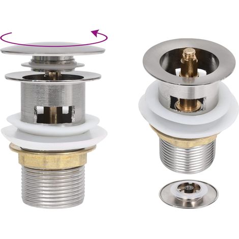 vidaXL Scarico a Pressione Funzione Troppopieno Argento (1/5)