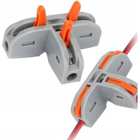 Schnellverbinder T11 – Verteiler 3-polig 400 V 32 A  0,08–4,0 mm²  1 Eingang 2 Ausgänge