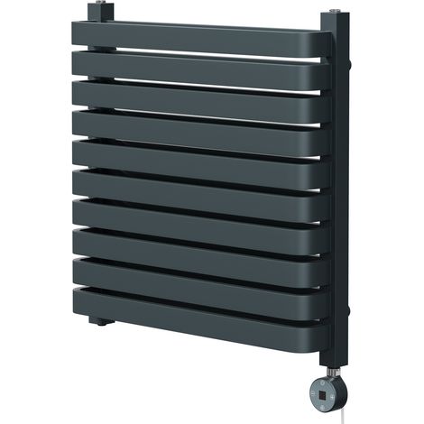 Wholesale Domestic Empire Anthracite 600mm x 600mm Vertical Digital Thermostatic Electric Double Panel Radiator (1/5)