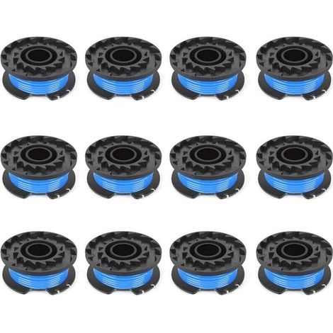 Bobina de repuesto Poweka compatible con un diámetro de 1,65 mm para cortacéspedes de borde de 24 V series G24LT25 G24LT G24LT28 G24LT30M. 4,8 m de hilo por bobina. 1,65 mm. (10 bobinas) (1/5)