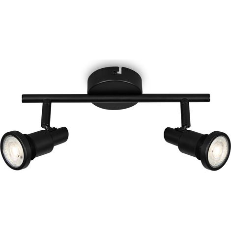 LED Spotleuchte, schwarz, 2xLED/GU10/4,8W