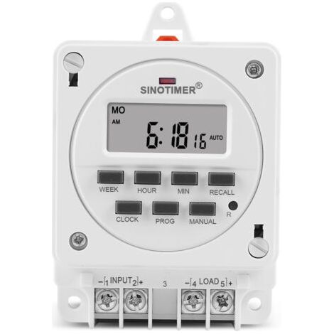 Interrupteur Intelligent Programmable TM618E-2 avec Montage Rail DIN, Sortie 16A, Entr'axes 60mm-