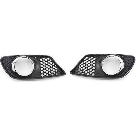 1 paire de grilles de feux antibrouillard avant avec cadre chromé pour pare-chocs avant de voiture Classe C W204 200 (1/5)