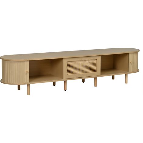 Modernes TV-Lowboard aus MDF in Naturfarbe, 180 x 40 x 40 cm (1/5)