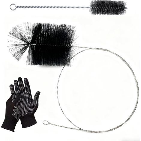 2 Piece Chimney Sweeping Pan Set, Stainless Steel Chimney Sweeping Kit (1/5)