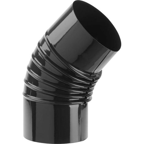 GOMITO SMALTATO PER STUFE EE ¸ 10 - 45Â° colore nero lucido  - EUROPROFIL