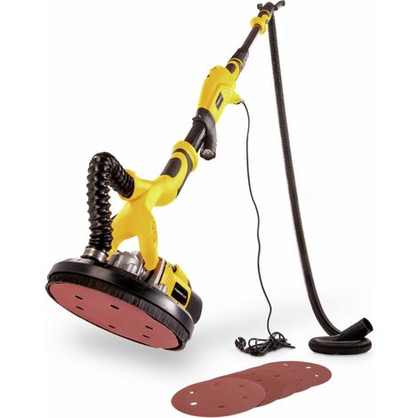 Ponceuse de Cloisons Sèches - Ponceuse Girafe avec Manche Télescopique - Ponceuse avec Aspirateur à Col Long pour Murs, Plafonds et Bois - avec Papier Abrasif (1/3)