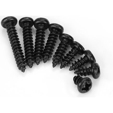 Jeu de 450 vis autotaraudeuses noires à tête Phillips M3 (1/5)