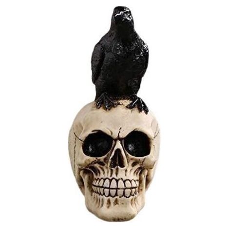 BUNTHAUS Résine crâne halloween cadeau animal crâne crâne crâne croix maison bar artisanat crâne crâne crâne (1/4)