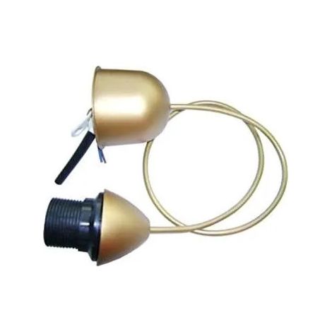 Kunststofffassung mit E27-Fassung, Länge 60cm, 2x0.75mm2, Gold